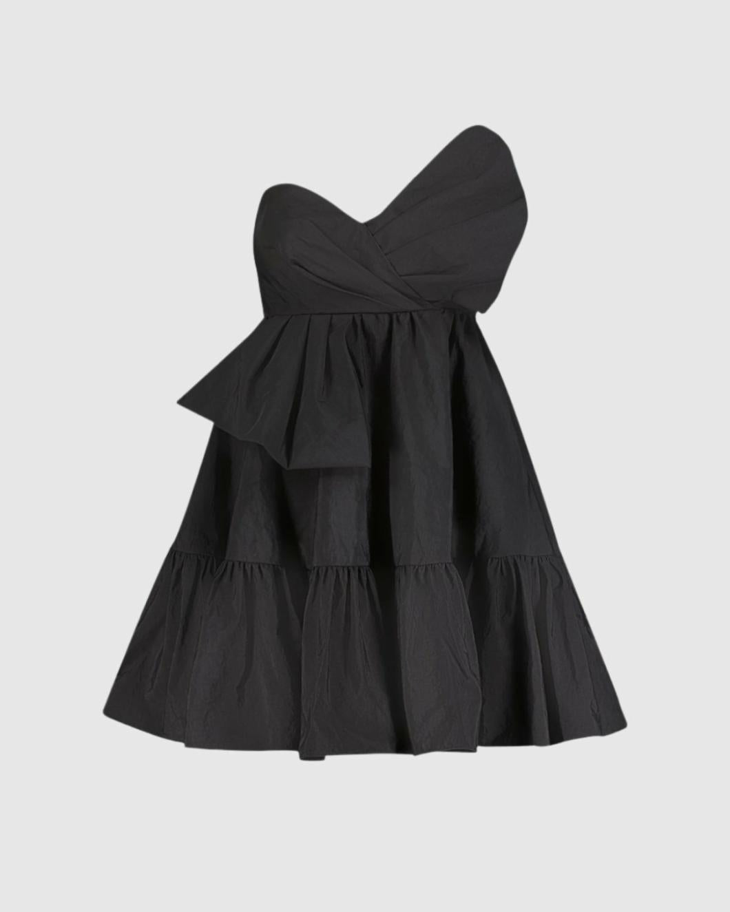 Every Day Dresses | Women Mac Duggal Faille Strapless Twist Bow Mini Dress Black