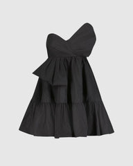 Every Day Dresses | Women Mac Duggal Faille Strapless Twist Bow Mini Dress Black