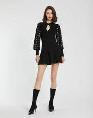 Every Day Dresses | Women Mac Duggal Knit Long Sleeve Grommet Mini Dress Black