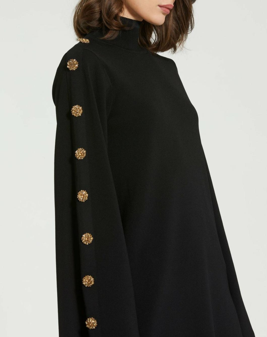 Every Day Dresses | Women Mac Duggal Long Sleeve Mini Knit Dress With Sleeve Detail Black