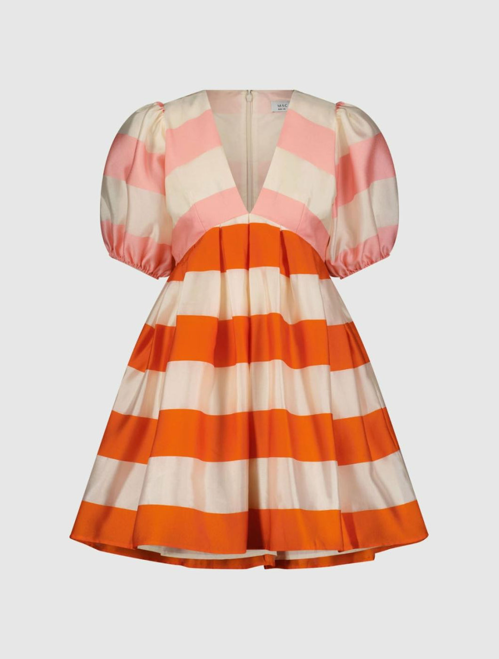 Every Day Dresses | Women Mac Duggal Organza Striped Balloon Sleeve Mini Dress Sunset