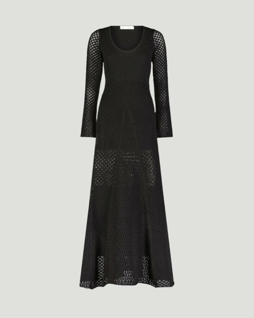 Every Day Dresses | Women Mac Duggal Scoop Neck Long Sleeve Knit Maxi Dress Black