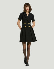 Every Day Dresses | Women Mac Duggal Tweed Short Sleeve Blazer Mini Dress Black