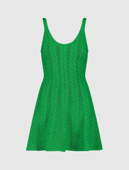 Knitwear | Women Mac Duggal Green Sleeveless Cable Knit Fit And Flare Mini Tank Dress Spring Green