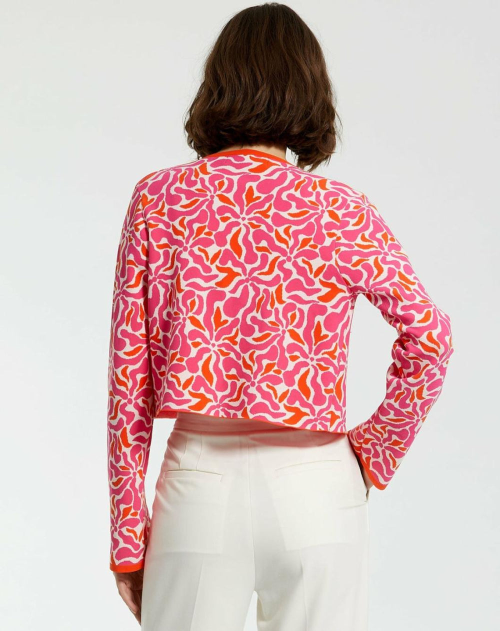 Knitwear | Women Mac Duggal Long Sleeve Knit Floral Cardigan - FINAL SALE Sunset Multi