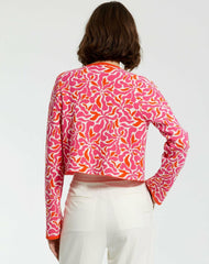 Knitwear | Women Mac Duggal Long Sleeve Knit Floral Cardigan - FINAL SALE Sunset Multi