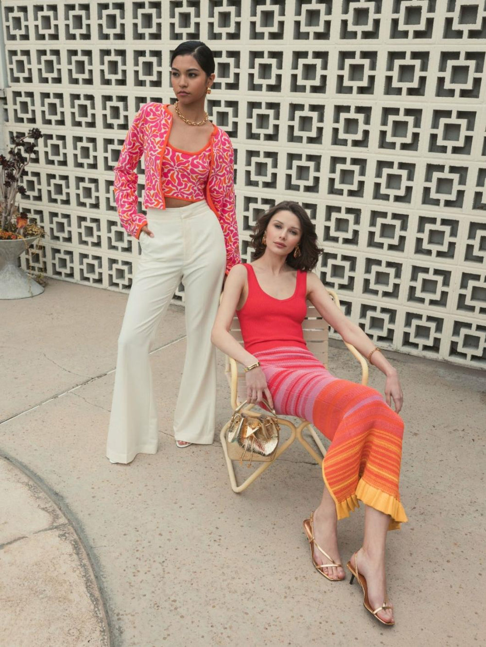 Knitwear | Women Mac Duggal Red Striped Fitted Sleeveless Ribbed Knit Midi Tank Dress - FINAL SALE Red