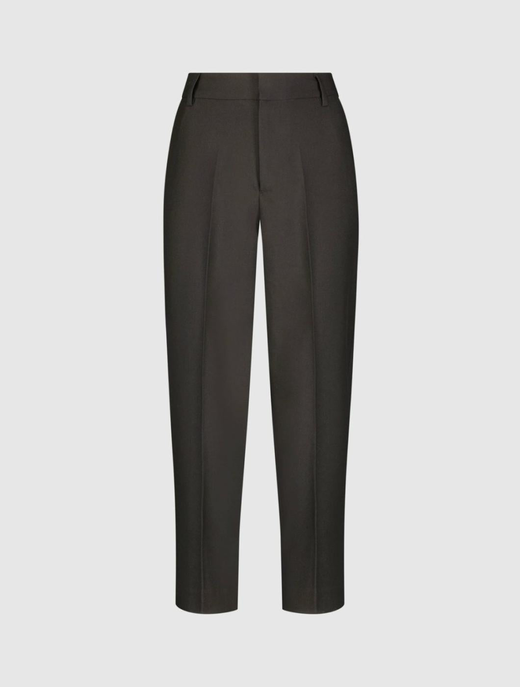 Pants | Women Mac Duggal Black Classic Crepe Fitted Capri Trouser - FINAL SALE Black
