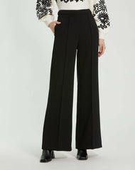 Pants | Women Mac Duggal Classic Crepe Wide Leg High Waisted Trouser Pant - FINAL SALE Black
