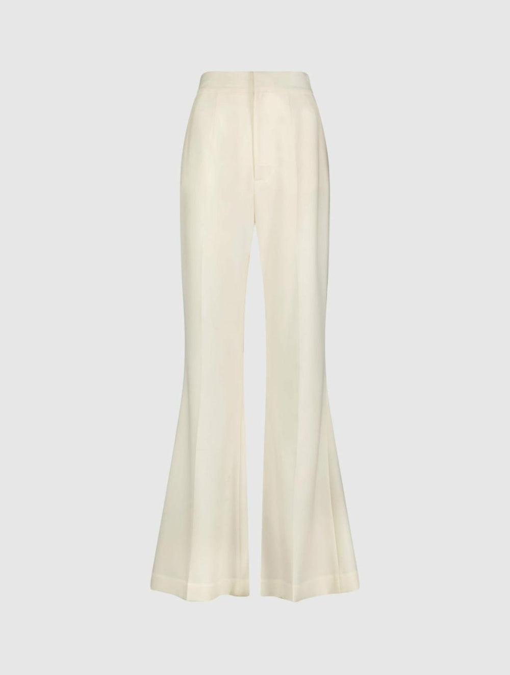Pants | Women Mac Duggal Ivory Classic Crepe Flared Trouser Pant - FINAL SALE Ivory