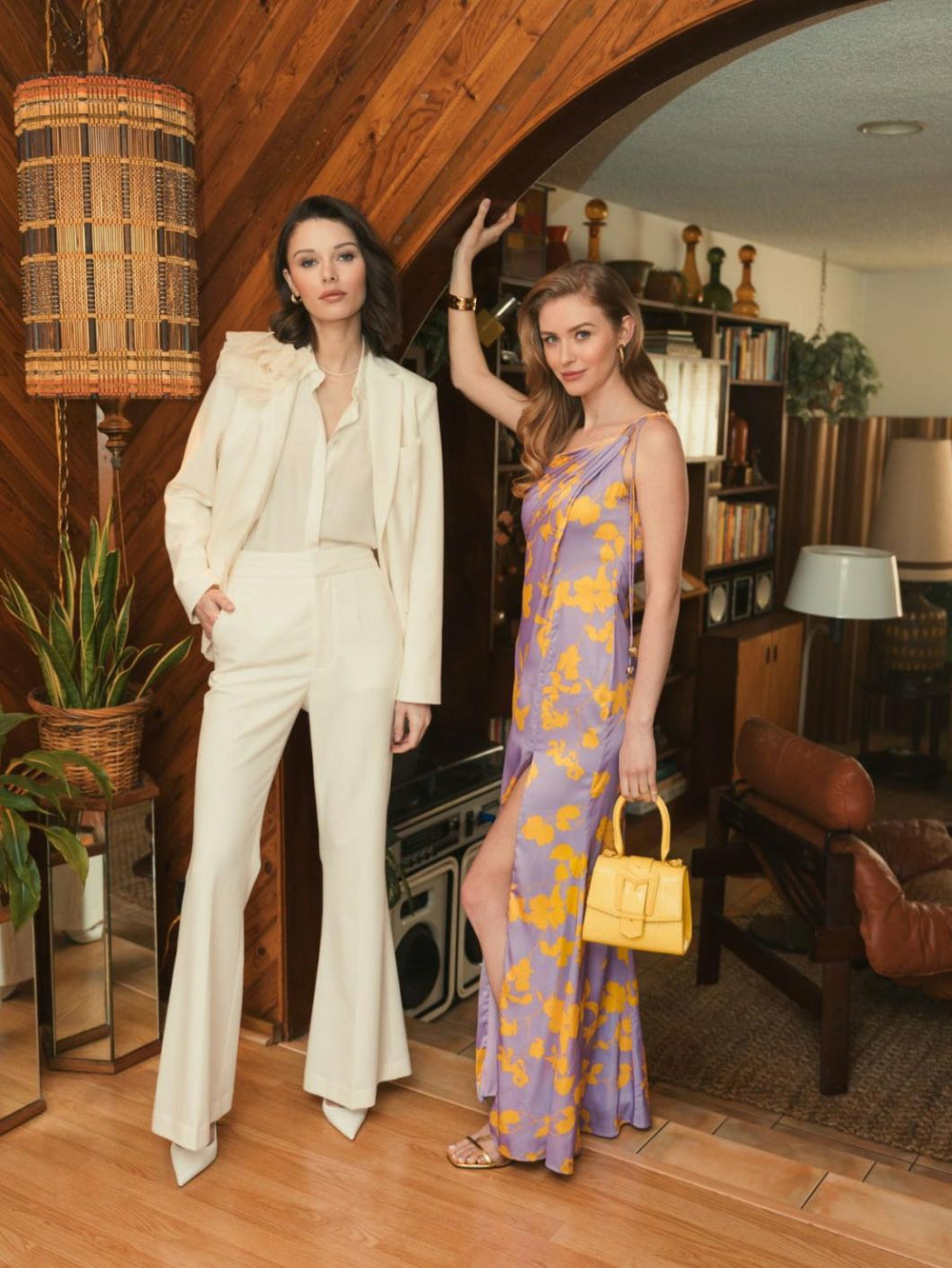 Pants | Women Mac Duggal Ivory Classic Crepe Flared Trouser Pant - FINAL SALE Ivory