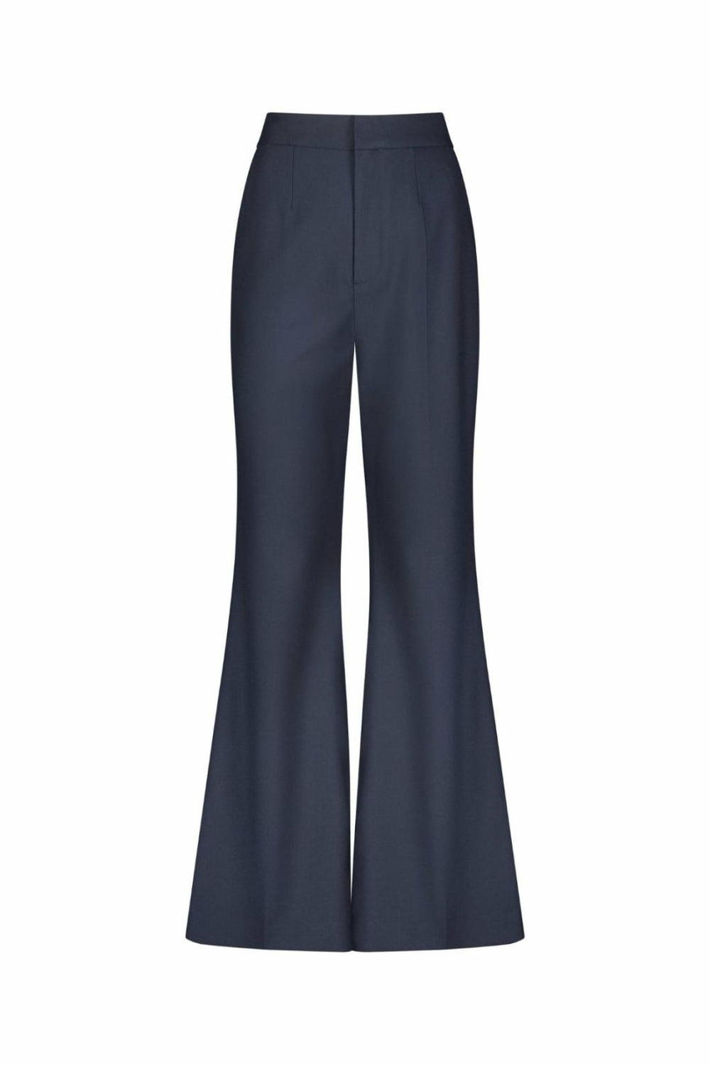 Pants | Women Mac Duggal Navy Classic Crepe Flared Trouser Pant - FINAL SALE Navy