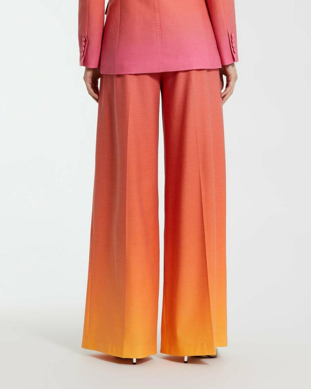 Pants | Women Mac Duggal Ombre Crepe Wide Leg Trouser Pant - FINAL SALE Sunset Ombre