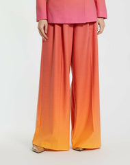 Pants | Women Mac Duggal Ombre Crepe Wide Leg Trouser Pant - FINAL SALE Sunset Ombre