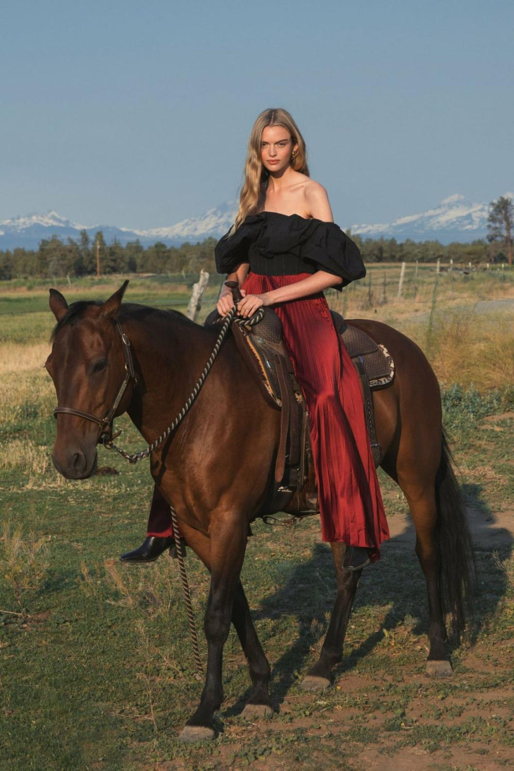 Pants | Women Mac Duggal Pleated Charmeuse Wide Leg Pants Oxblood