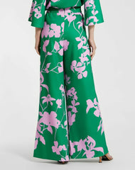 Pants | Women Mac Duggal Printed High Waisted Wide Leg Trouser Pant Green Multi