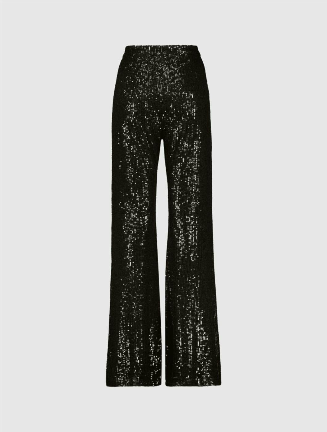 Pants | Women Mac Duggal Sequin Flare Evening Pants - FINAL SALE Black