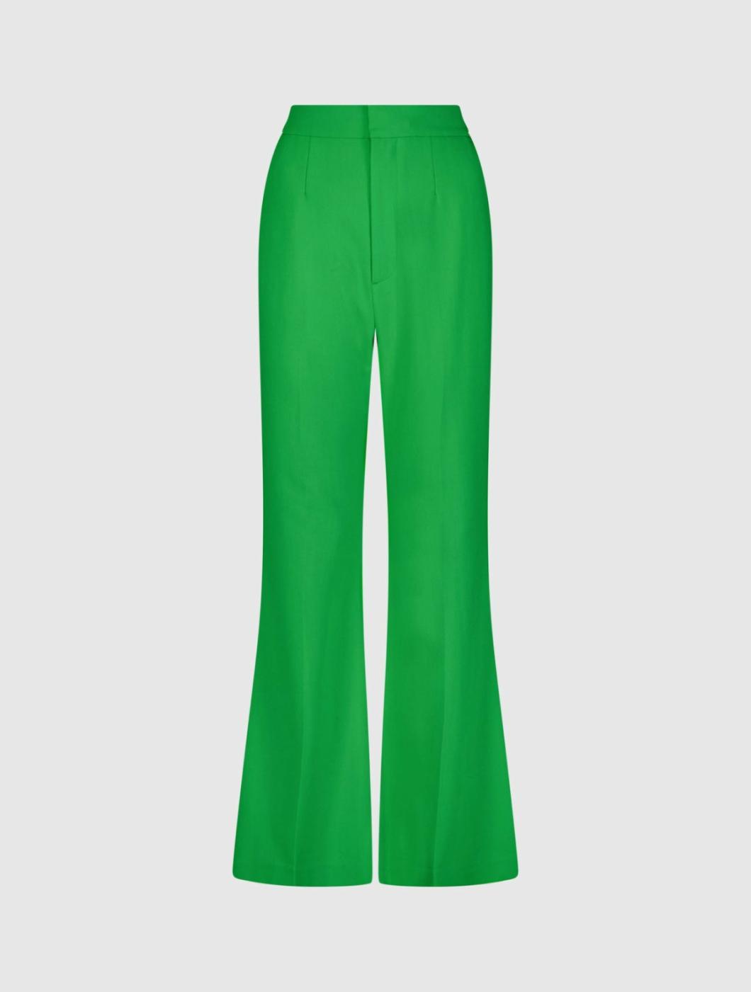 Pants | Women Mac Duggal Spring Green Classic Crepe Flared Leg Trouser Pant - FINAL SALE Spring Green