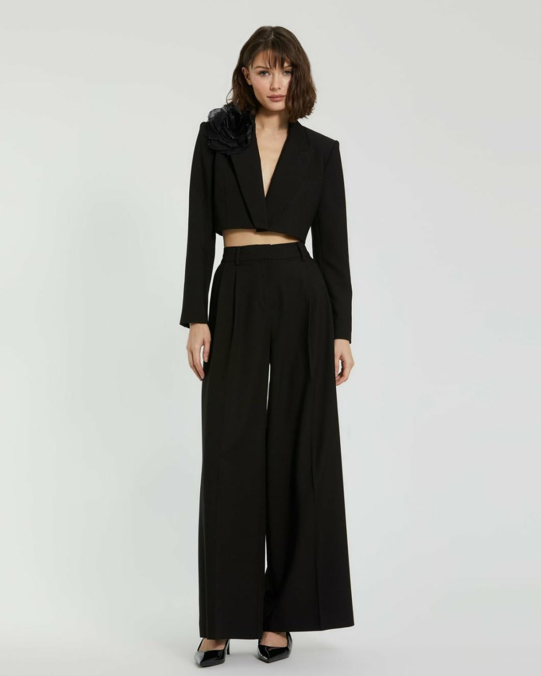 Pants | Women Mac Duggal The MACkenzie Wide Leg Trouser - FINAL SALE Black