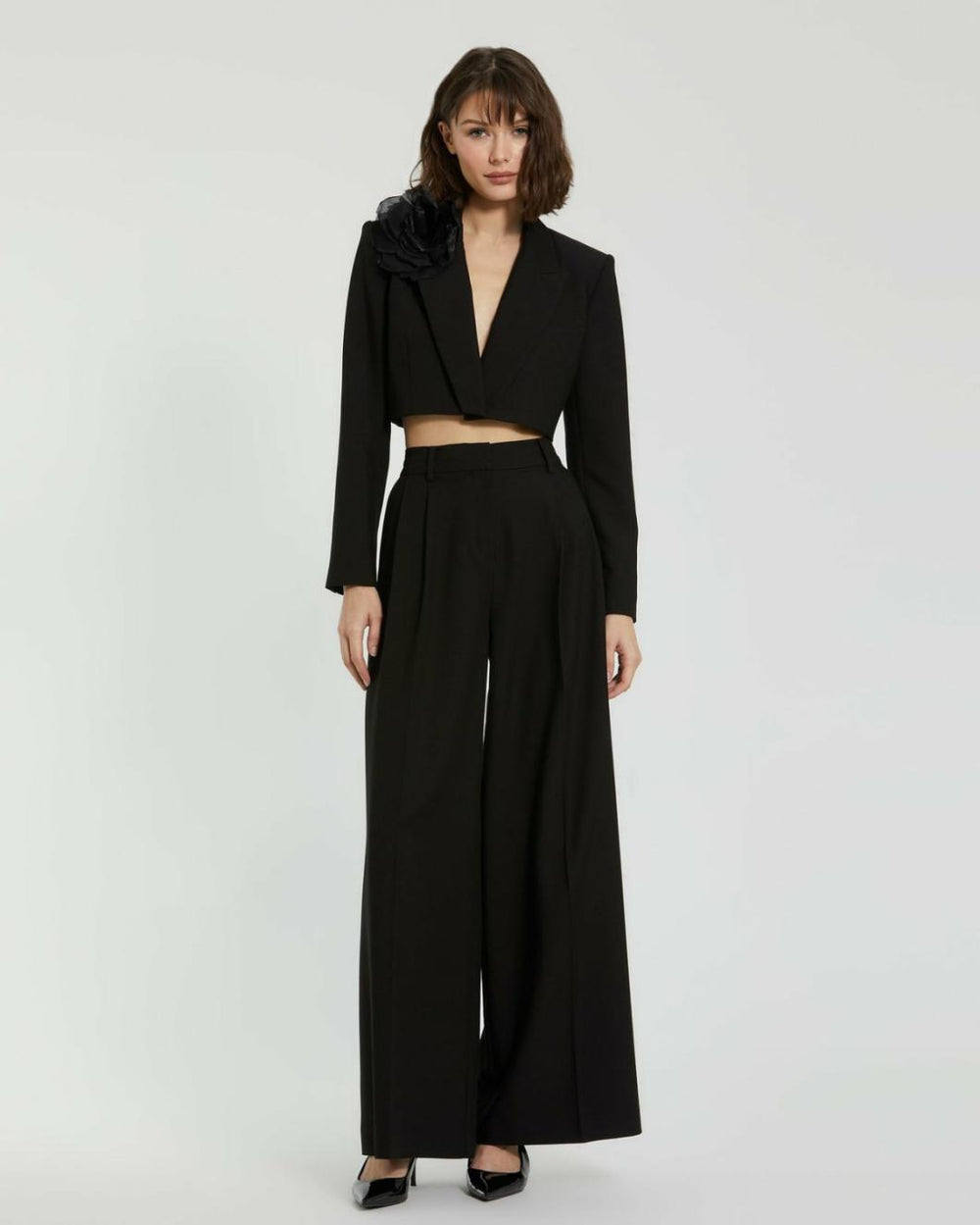 Pants | Women Mac Duggal The MACkenzie Wide Leg Trouser - FINAL SALE Black