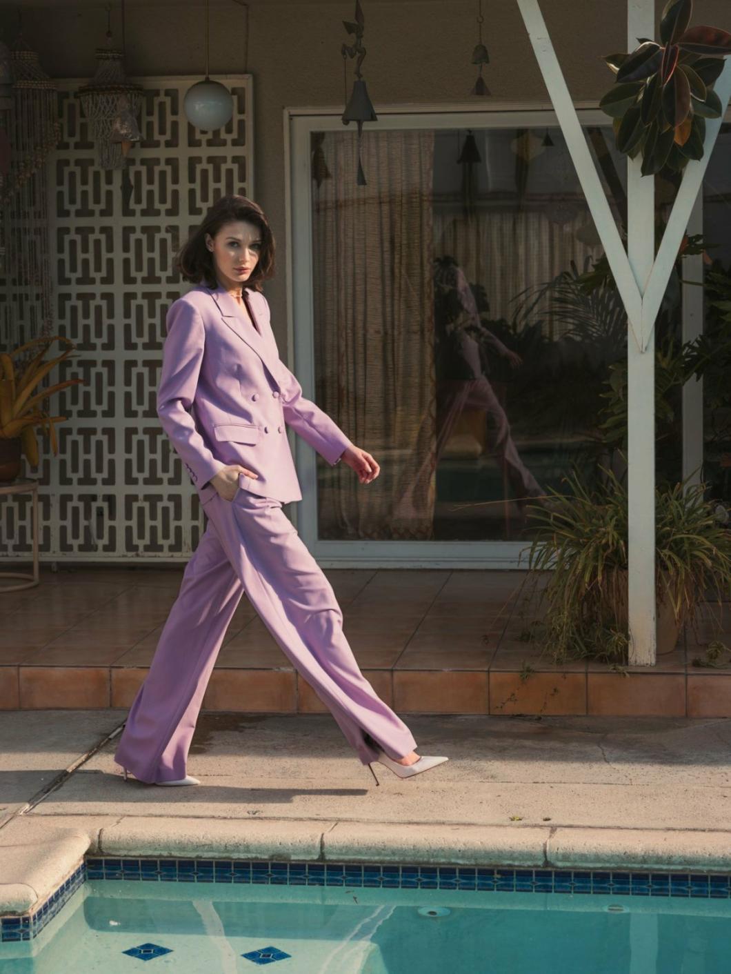 Pants | Women Mac Duggal The MACkenzie Wide Leg Trouser - FINAL SALE Orchid