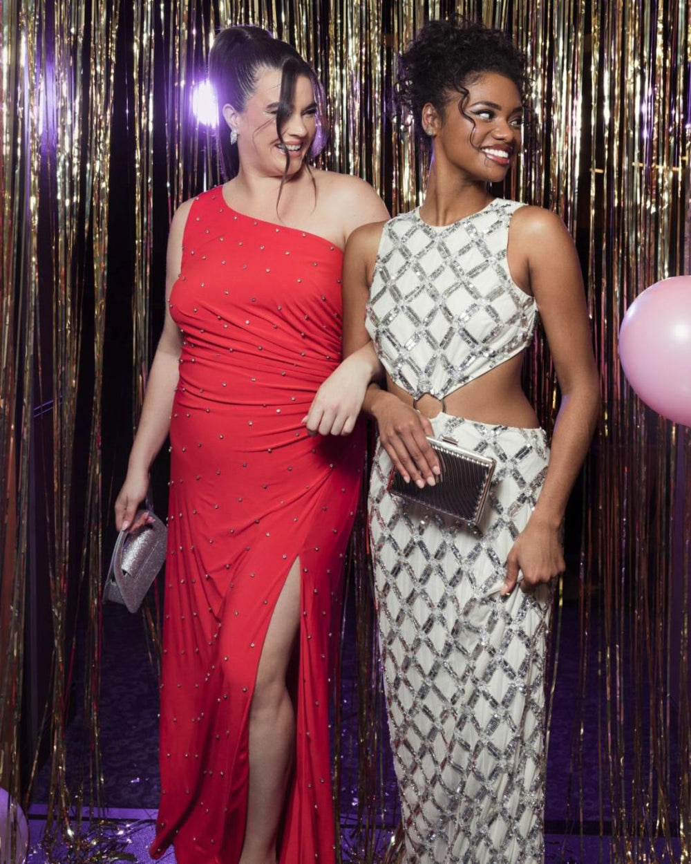 Plus Size Dresses | Women Mac Duggal Jewel Encrusted Draped One Shoulder Gown (Plus) Cherry