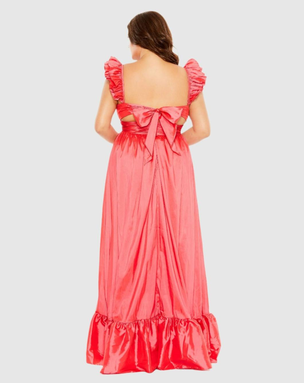 Plus Size Dresses | Women Mac Duggal Ruffle Strap High Low Gown (Plus) Watermelon