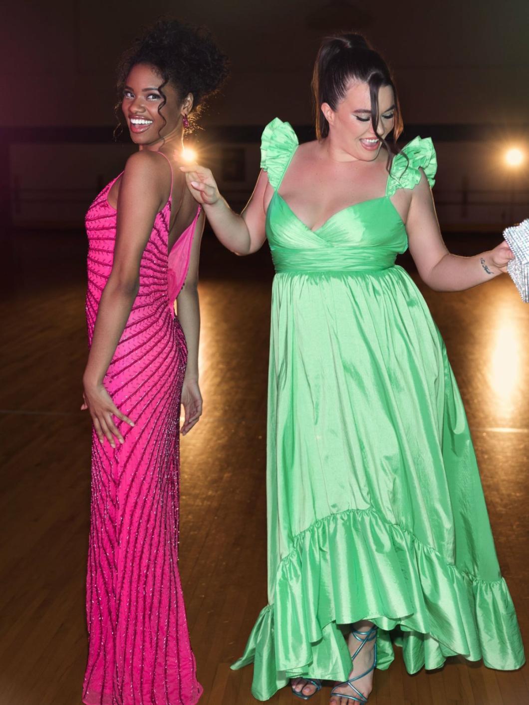 Plus Size Dresses | Women Mac Duggal Ruffle Strap High Low Gown (Plus) Watermelon