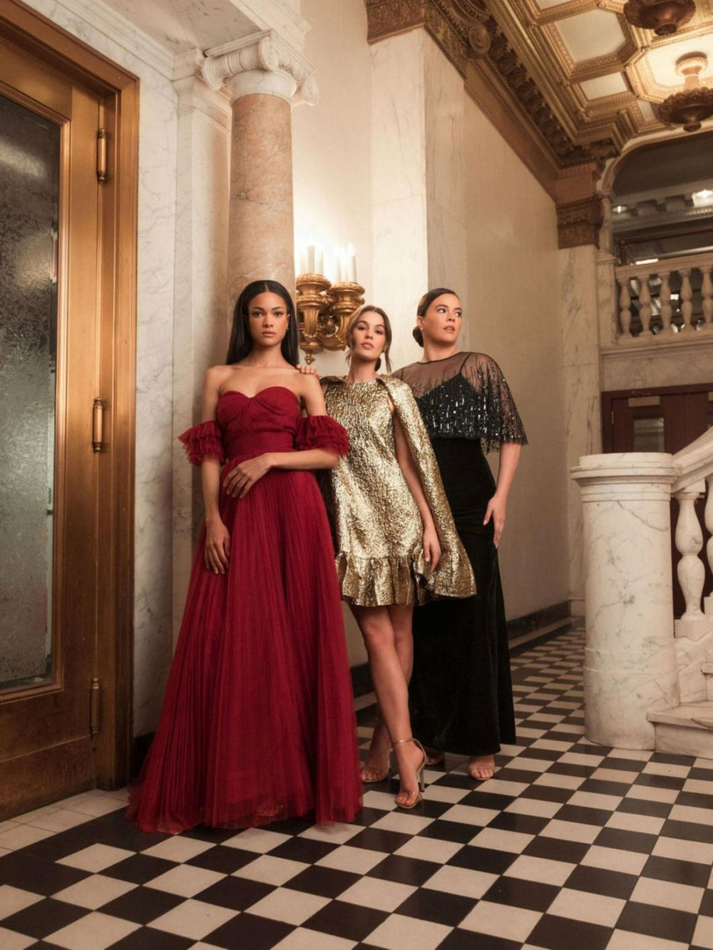 Plus Size Dresses | Women Mac Duggal Sleeveless Velvet Dress With Embellished Cape Black