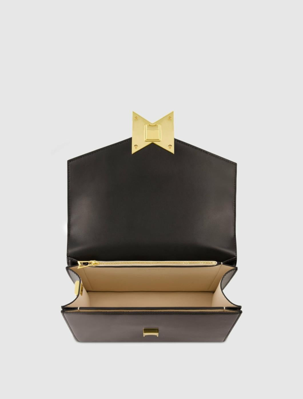 Shoulder Bags | Women Mac Duggal Classic Black Leather Medium Shoulder Bag With Detachable Strap Black