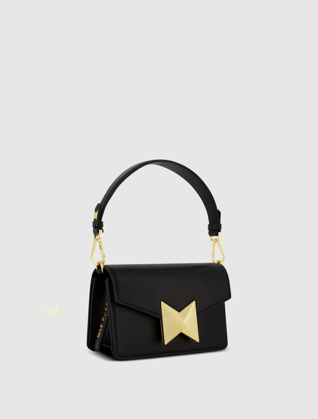 Shoulder Bags | Women Mac Duggal Classic Leather Shoulder Bag With Gold Hardware - FINAL SALE Black