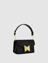 Shoulder Bags | Women Mac Duggal Classic Leather Shoulder Bag With Gold Hardware - FINAL SALE Black