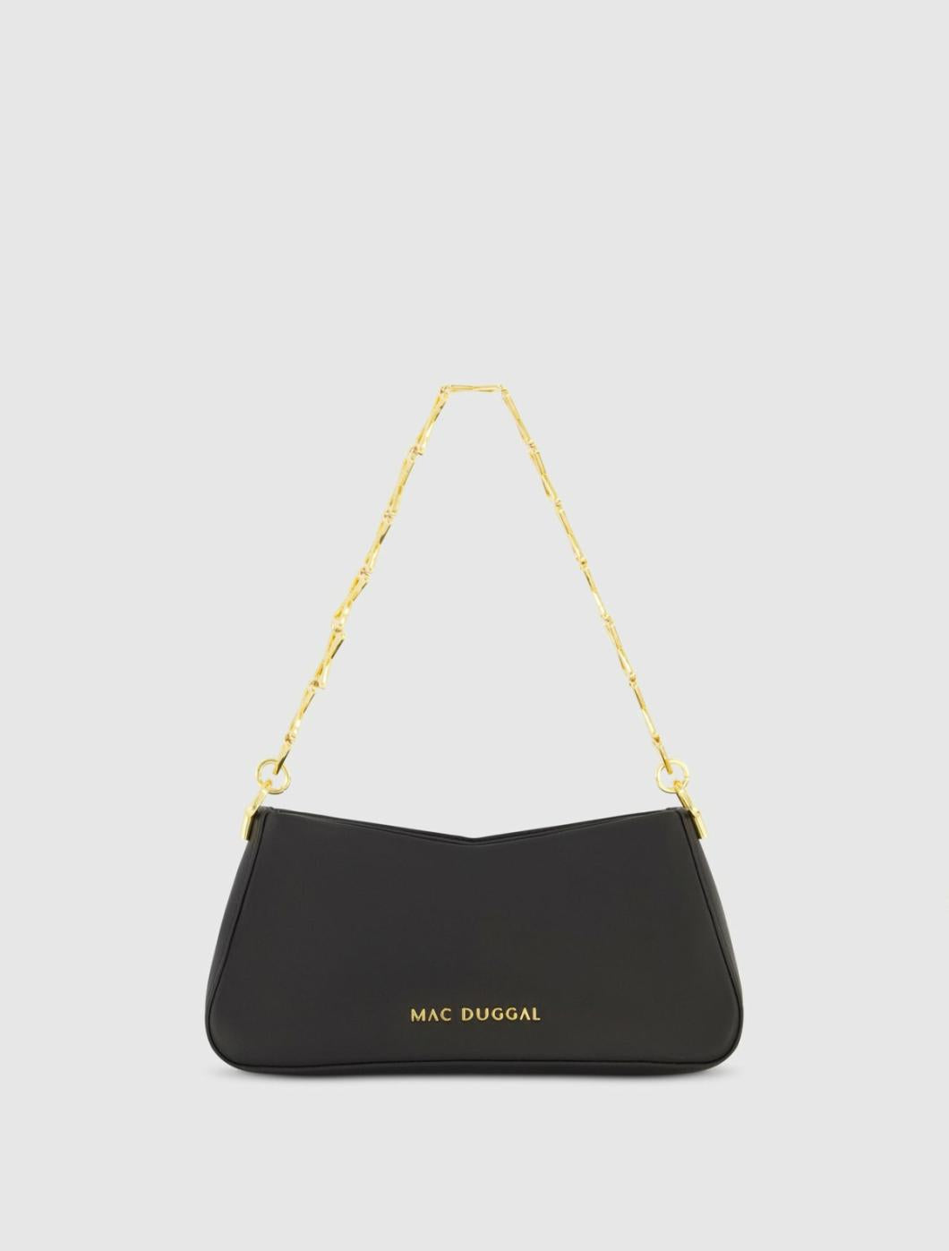 Shoulder Bags | Women Mac Duggal Gold Strap Small Black Nappa Leather Shoulder Bag - FINAL SALE Black