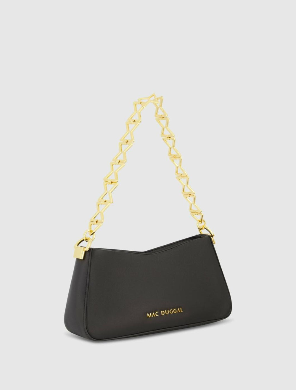 Shoulder Bags | Women Mac Duggal Gold Strap Small Black Nappa Leather Shoulder Bag - FINAL SALE Black