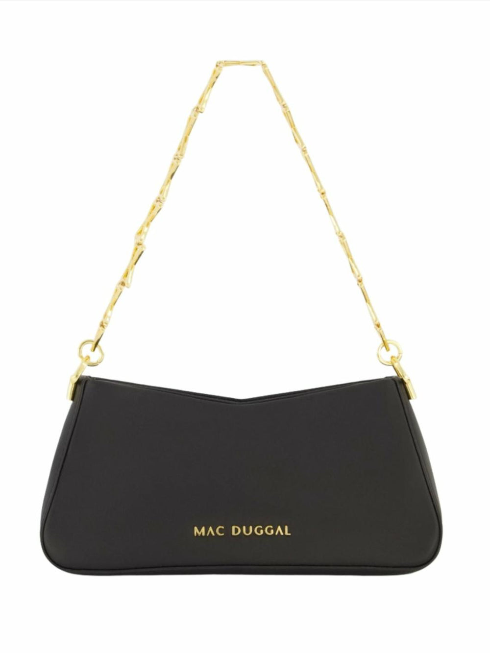 Shoulder Bags | Women Mac Duggal Gold Strap Small Black Nappa Leather Shoulder Bag - FINAL SALE Black