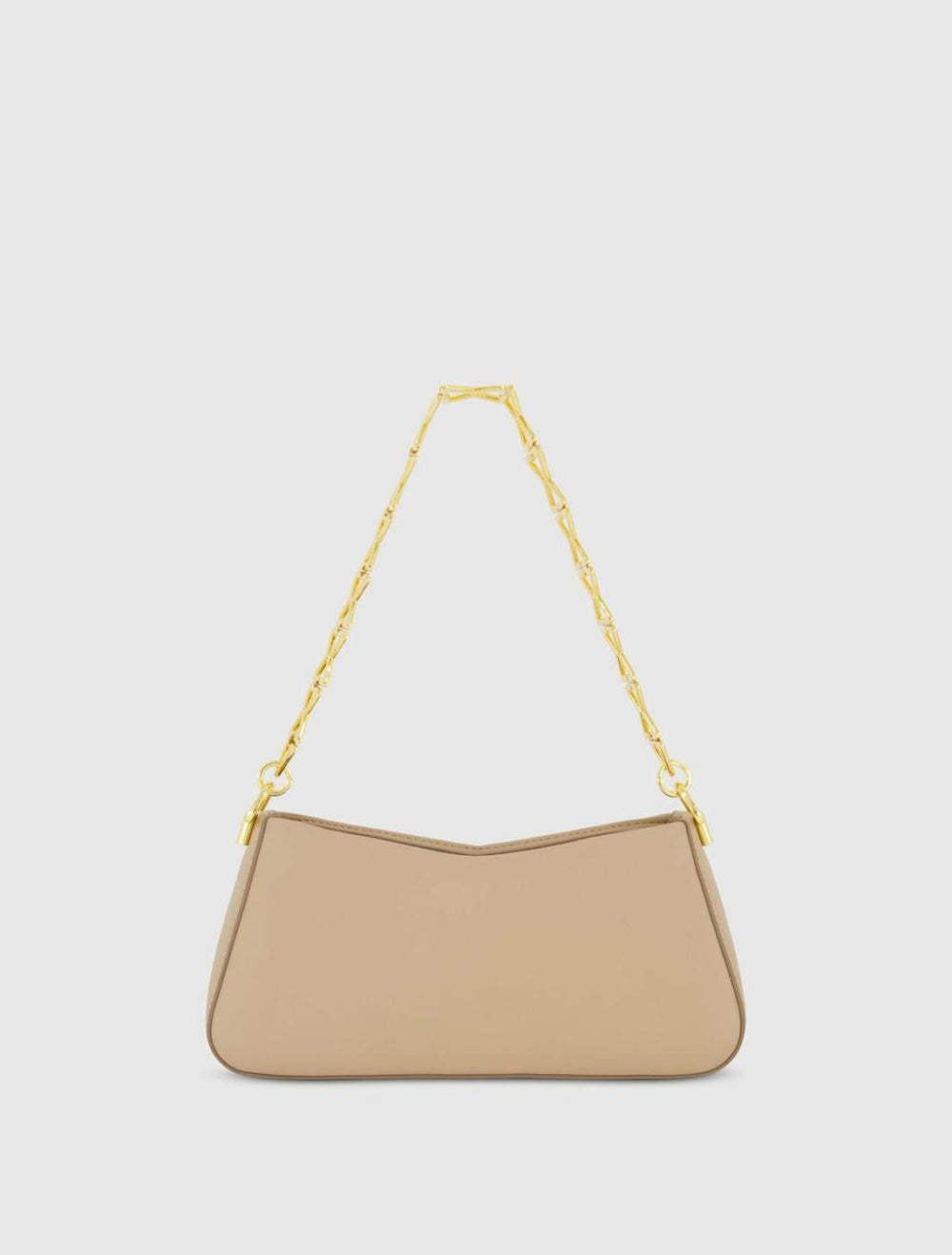 Shoulder Bags | Women Mac Duggal Gold Strap Small Taupe Nappa Leather Shoulder Bag - FINAL SALE Taupe