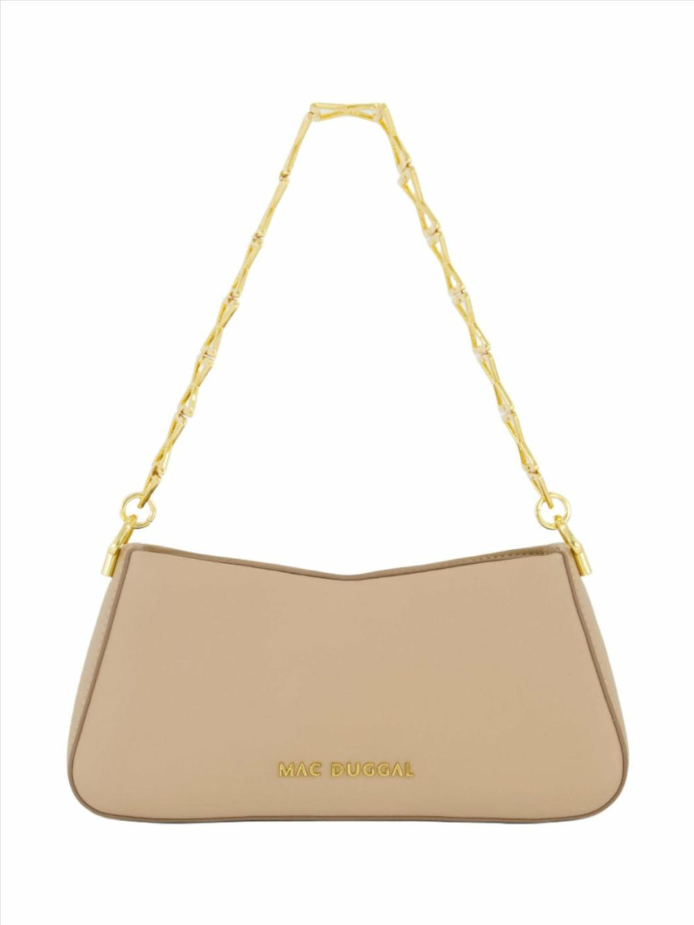 Shoulder Bags | Women Mac Duggal Gold Strap Small Taupe Nappa Leather Shoulder Bag - FINAL SALE Taupe