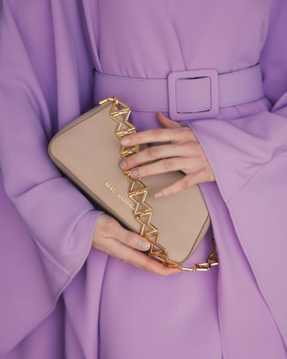 Shoulder Bags | Women Mac Duggal Gold Strap Small Taupe Nappa Leather Shoulder Bag - FINAL SALE Taupe