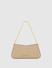 Shoulder Bags | Women Mac Duggal Gold Strap Small Taupe Nappa Leather Shoulder Bag - FINAL SALE Taupe
