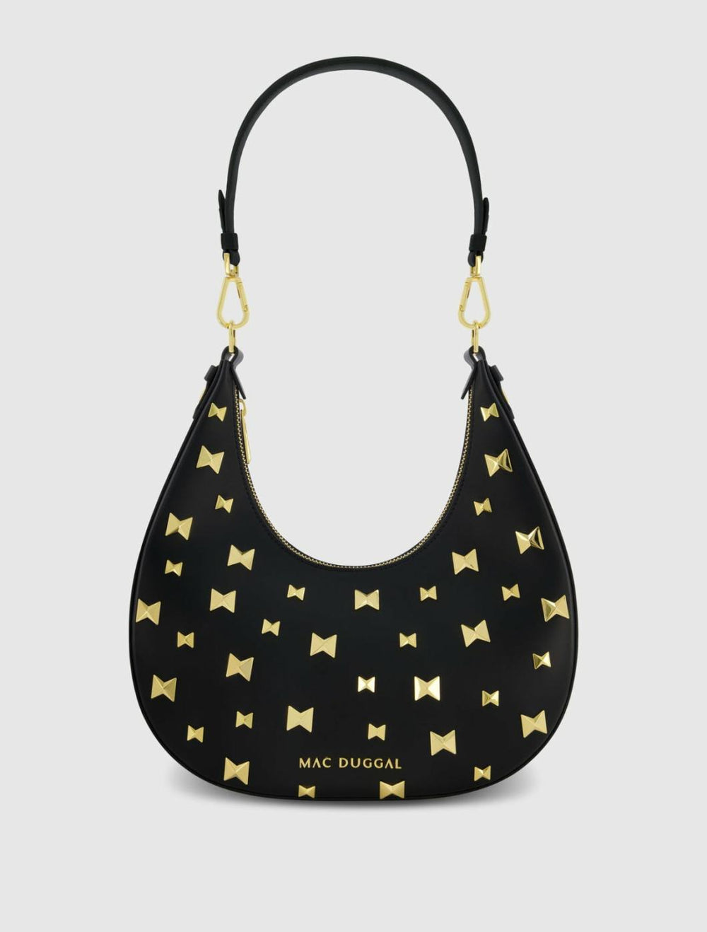 Shoulder Bags | Women Mac Duggal Leather Hobo Bag With Gold Hardware Black