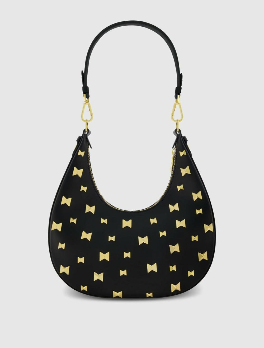 Shoulder Bags | Women Mac Duggal Leather Hobo Bag With Gold Hardware Black