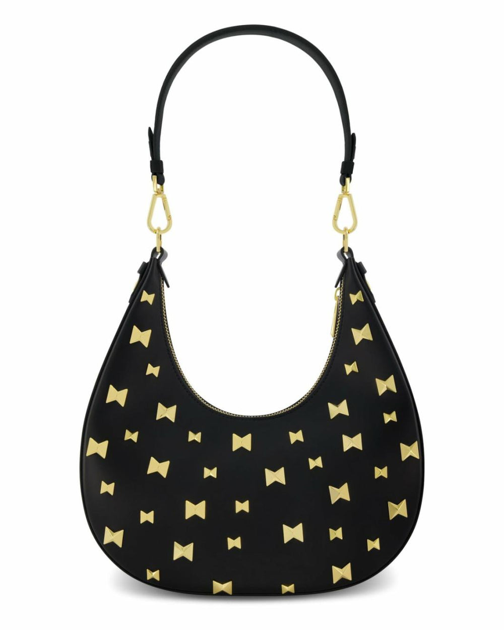 Shoulder Bags | Women Mac Duggal Leather Hobo Bag With Gold Hardware Black
