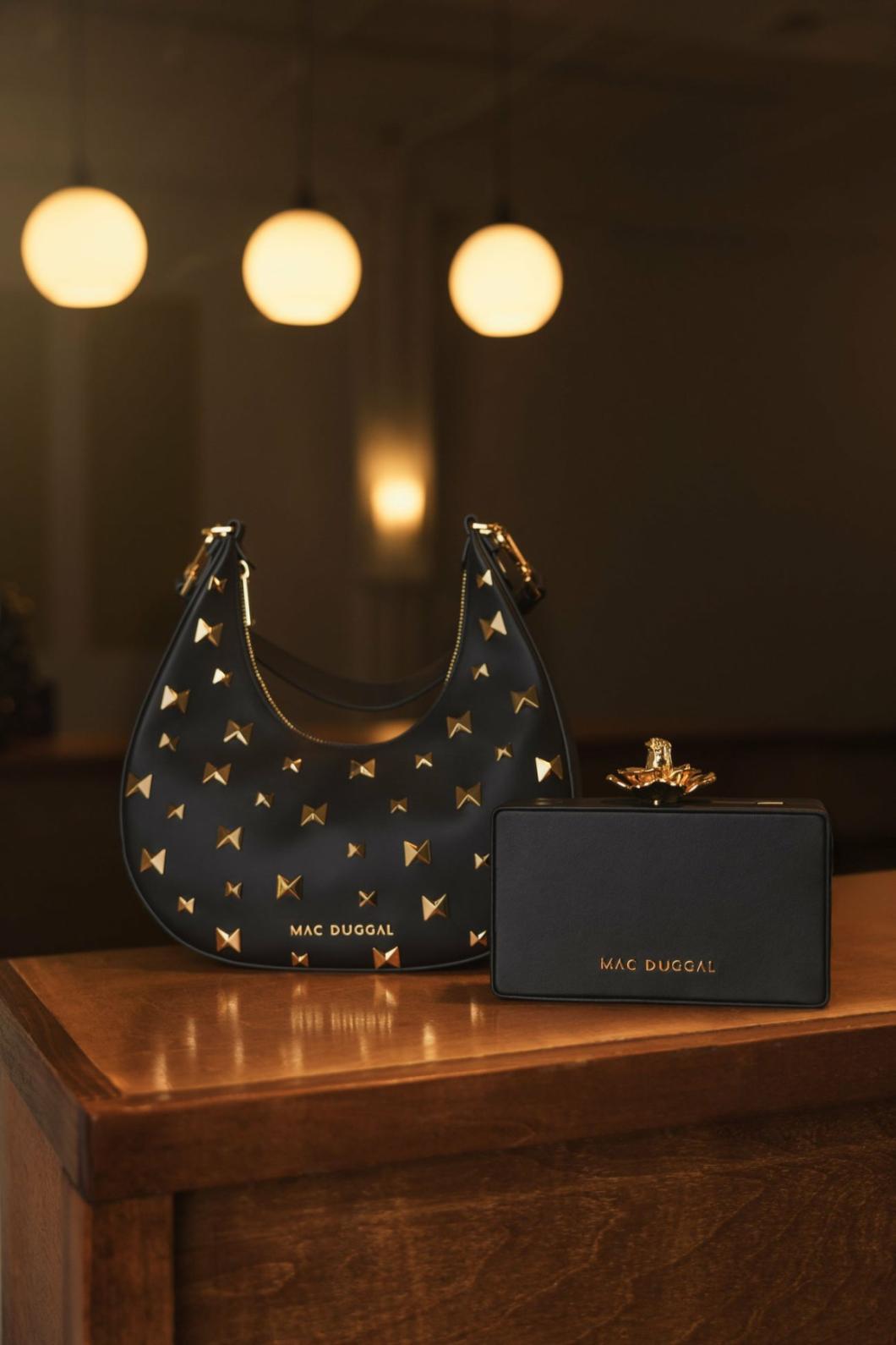 Shoulder Bags | Women Mac Duggal Leather Hobo Bag With Gold Hardware Black