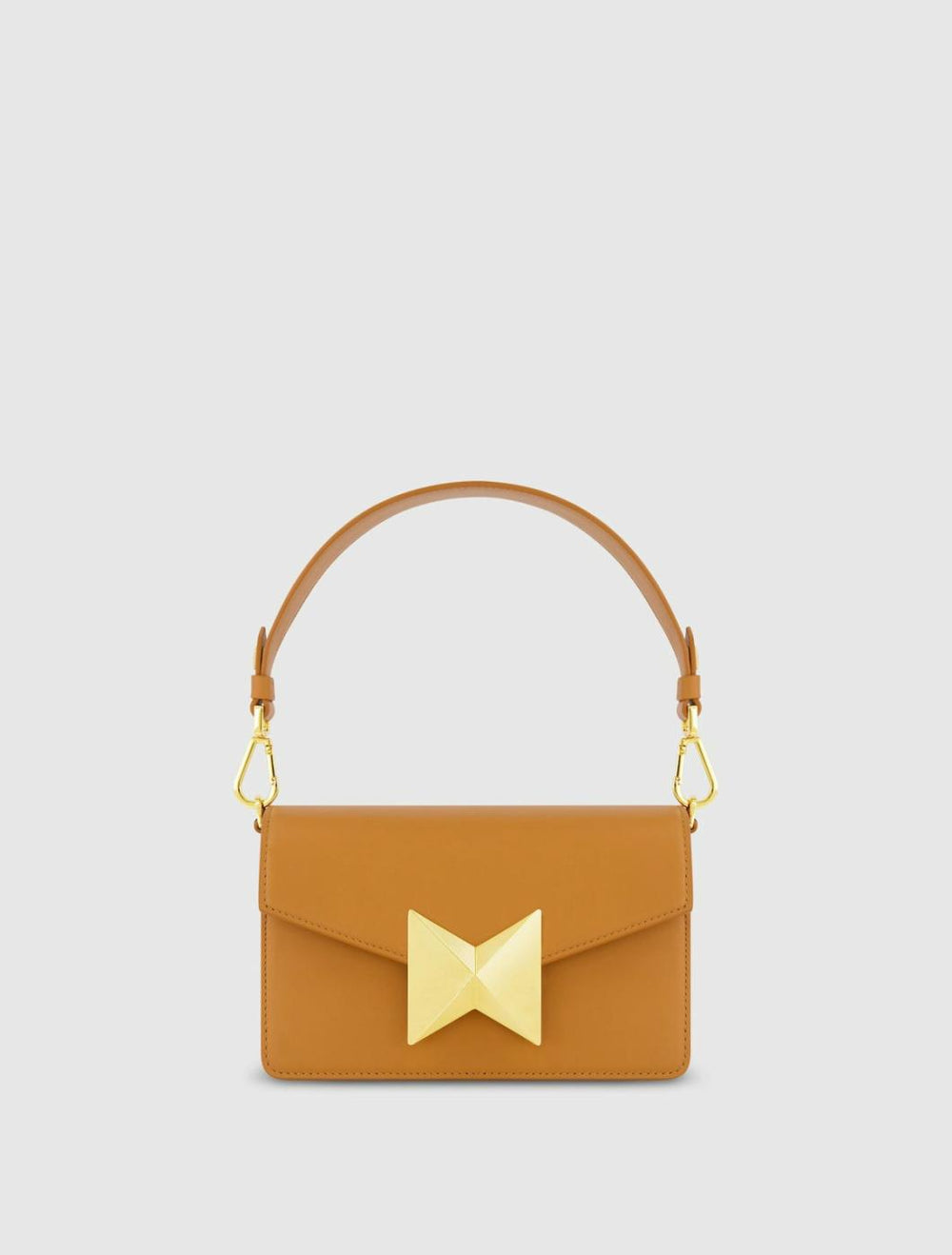 Shoulder Bags | Women Mac Duggal Mini Leather Shoulder Handbag With Gold Hardware - FINAL SALE Toffee