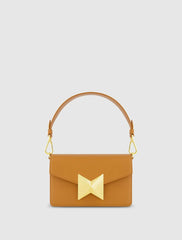 Shoulder Bags | Women Mac Duggal Mini Leather Shoulder Handbag With Gold Hardware - FINAL SALE Toffee
