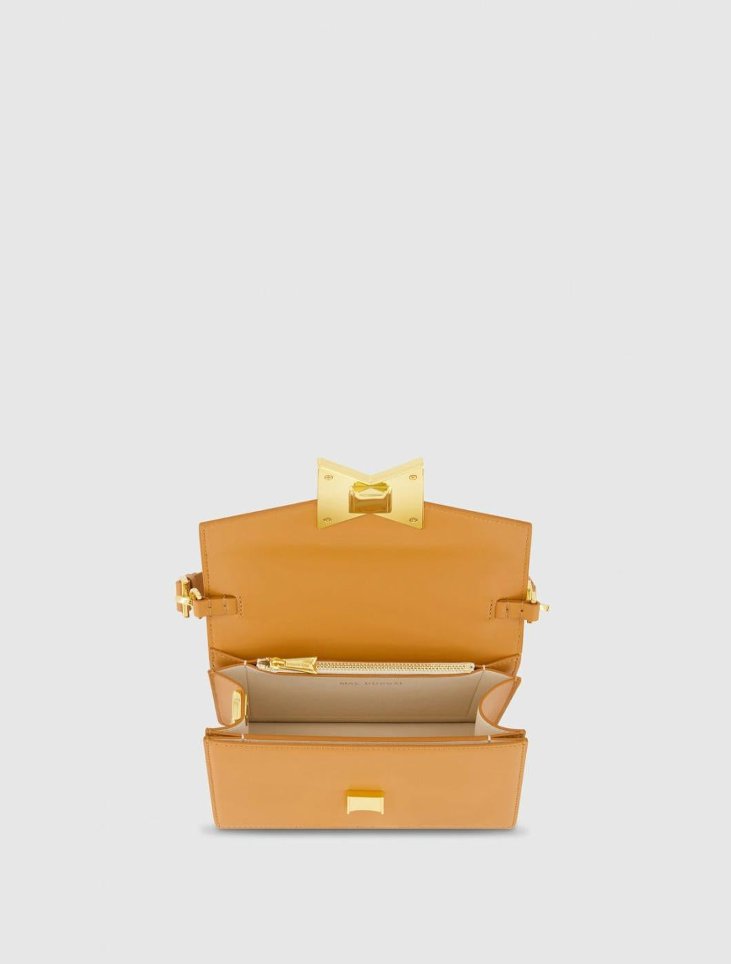 Shoulder Bags | Women Mac Duggal Mini Leather Shoulder Handbag With Gold Hardware - FINAL SALE Toffee