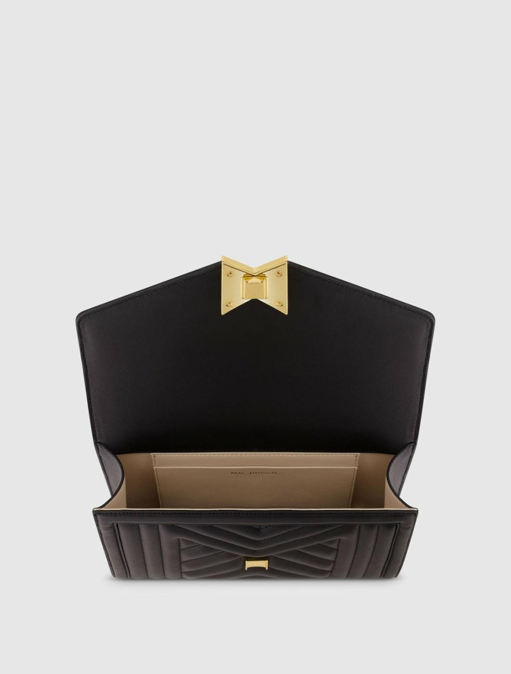 Shoulder Bags | Women Mac Duggal Quilted Napa Leather Handbag With Gold Hardware Black