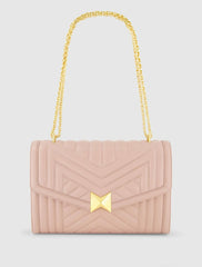 Shoulder Bags | Women Mac Duggal Quilted Napa Leather Handbag With Gold Hardware Rose