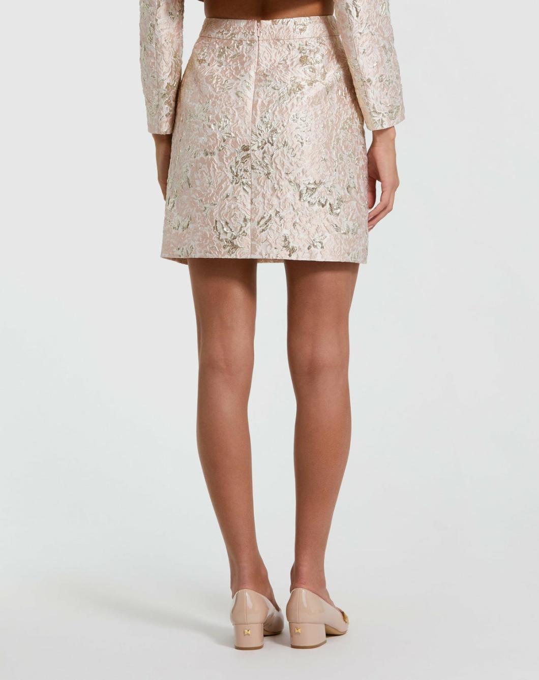 Skirts | Women Mac Duggal Brocade Mini Skirt Blush Multi
