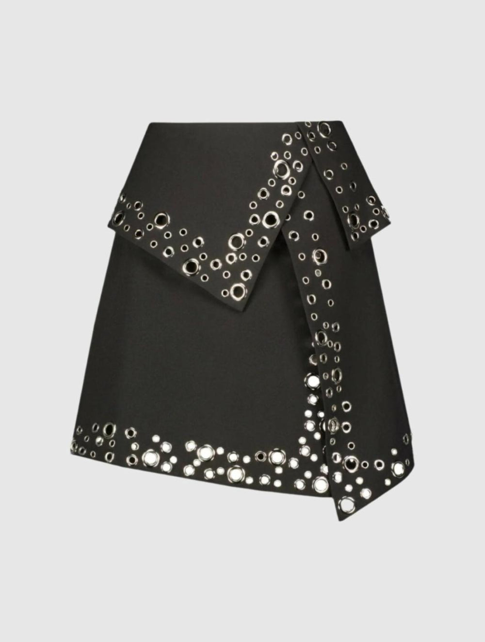 Skirts | Women Mac Duggal Crepe Grommet Mini Skirt Black